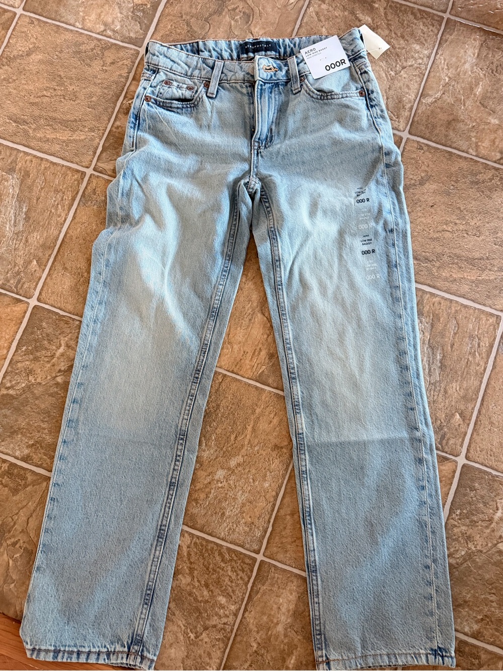 Aeropostale Light Blue Straight-Leg Jeans
